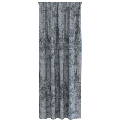 Velvet Curtains 2 pcs Silver Grey 225 x 140 cm Velvet