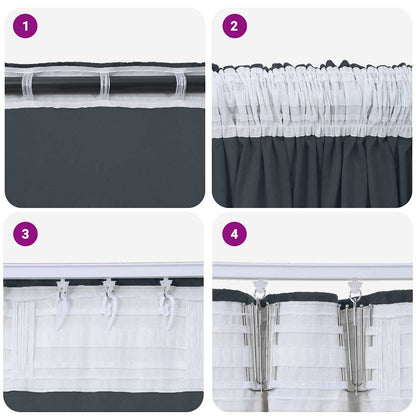 Velvet Curtains 2 pcs Silver Grey 245 x 140 cm Velvet