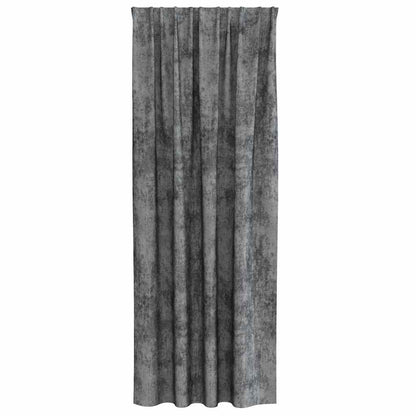 Velvet Curtains with Curtains 2 pcs Grey 245 x 140 cm Velvet