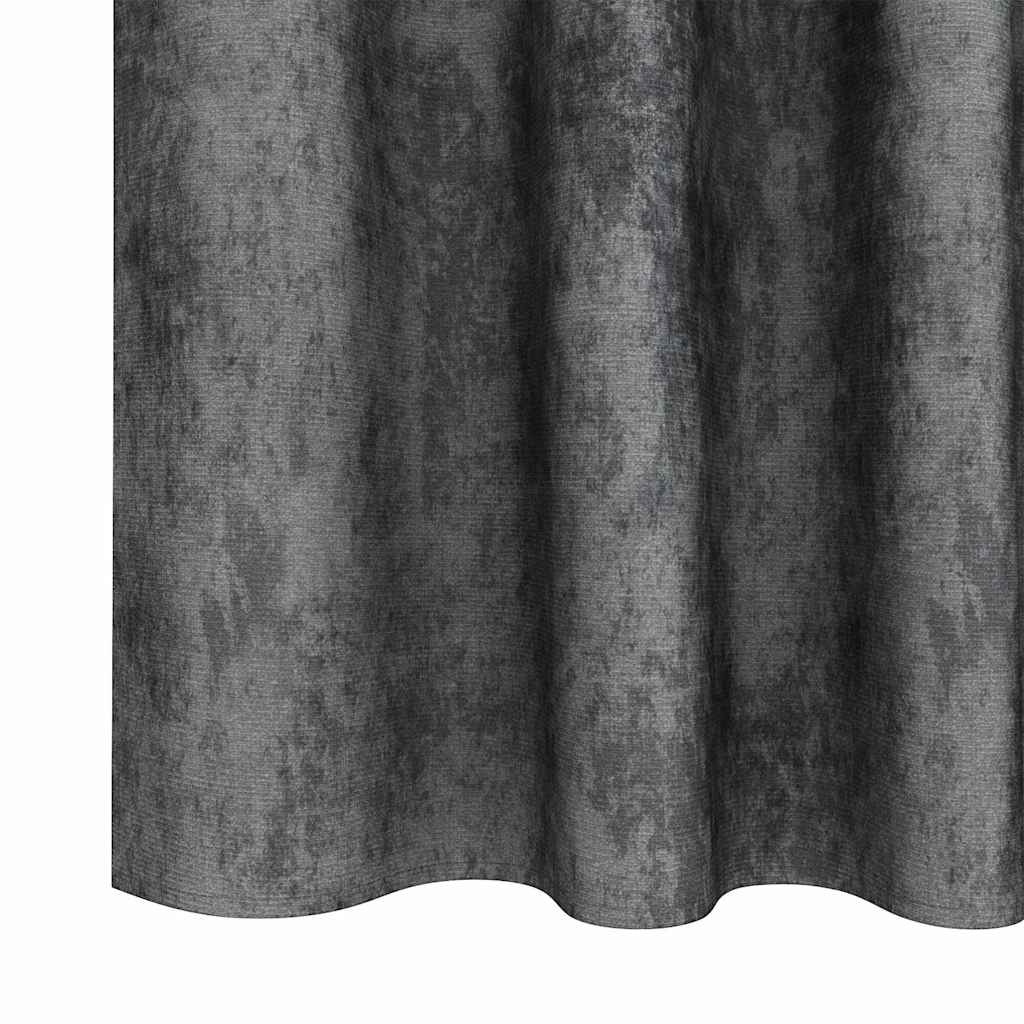 Velvet Curtains with Curtains 2 pcs Grey 260 x 140 cm Velvet