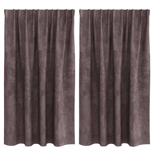 Velvet Curtains 2 pcs Brown 140 x 140 cm Velvet