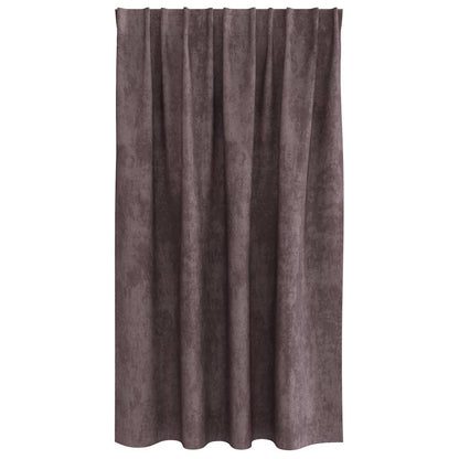 Velvet Curtains with Curtains 2 pcs Brown 140 x 140 cm Velvet