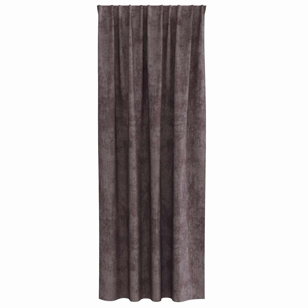Velvet Curtains with Curtains 2 pcs Brown 245 x 140 cm Velvet
