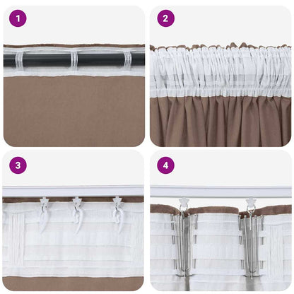 Velvet Curtains 2 pcs Cappuccino 140 x 140 cm Velvet