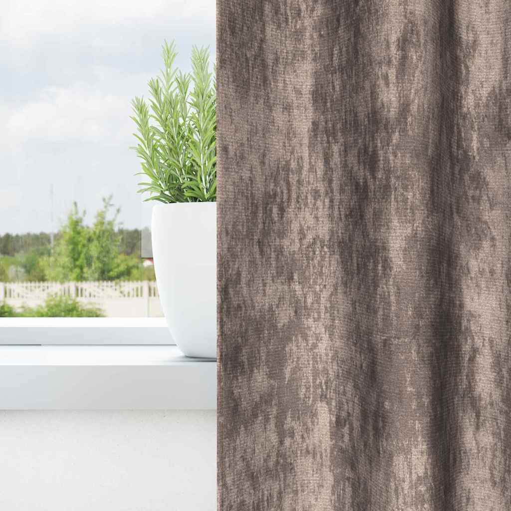Velvet Curtains 2 pcs Cappuccino 245 x 140 cm Velvet