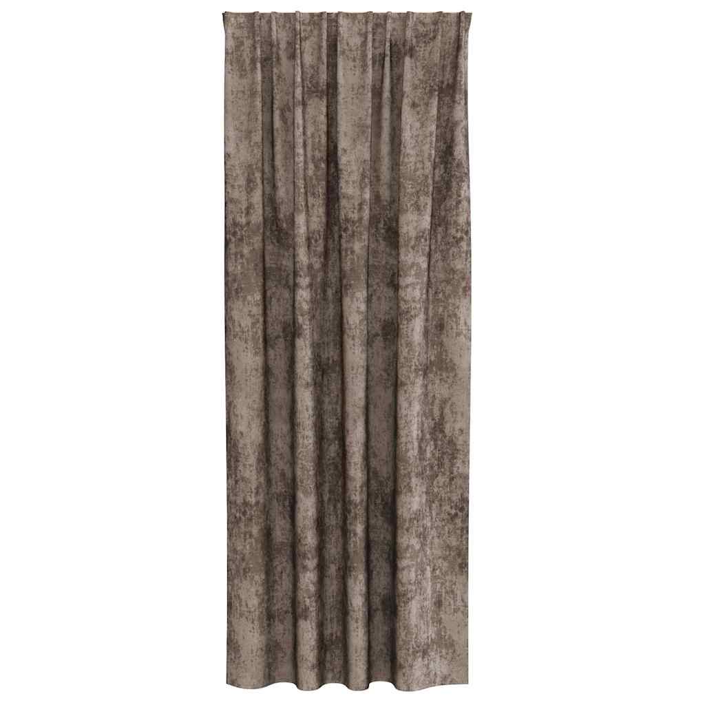 Velvet Curtains 2 pcs Cappuccino 245 x 140 cm Velvet