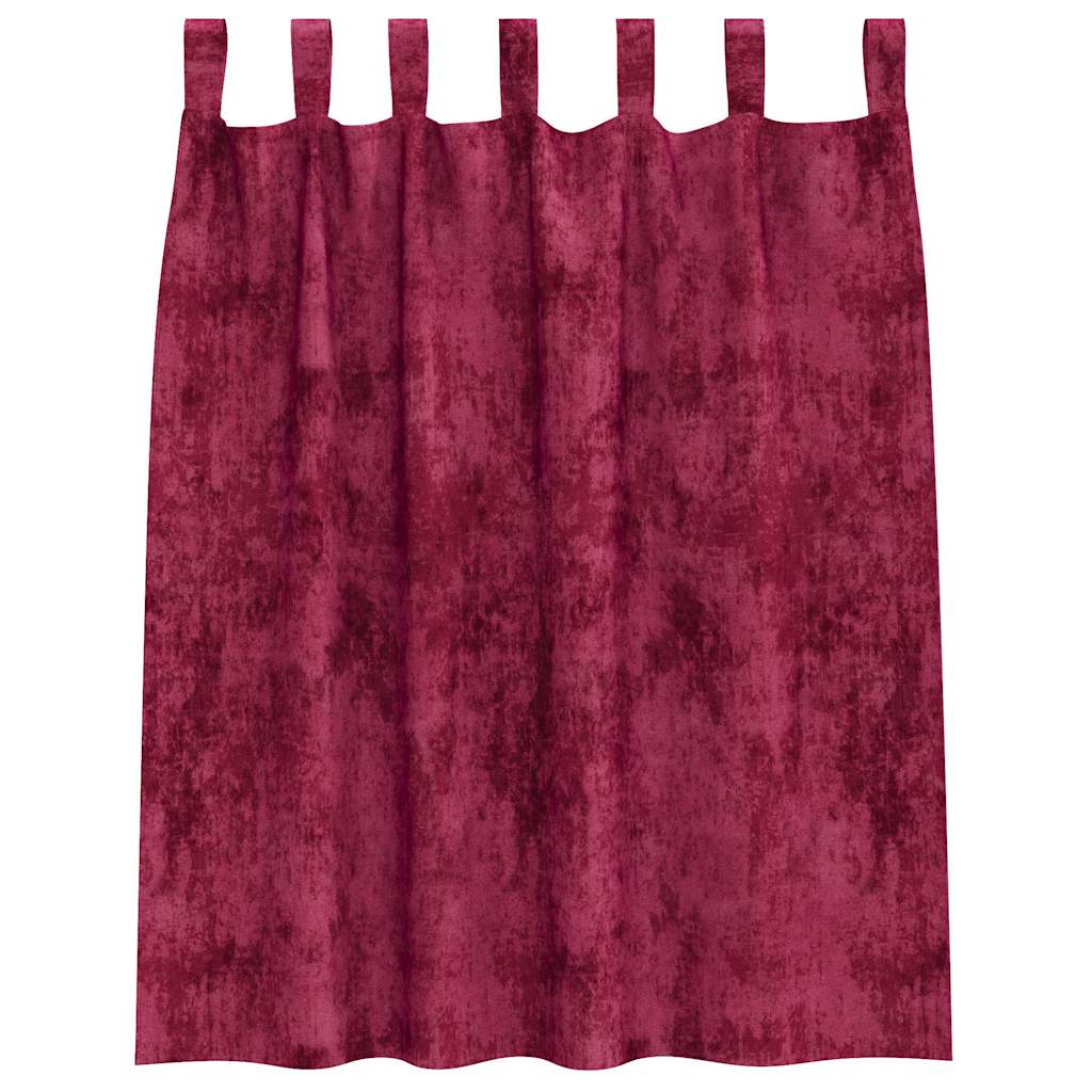 Velvet Curtains 2 pcs Wine Red 140 x 140 cm Velvet