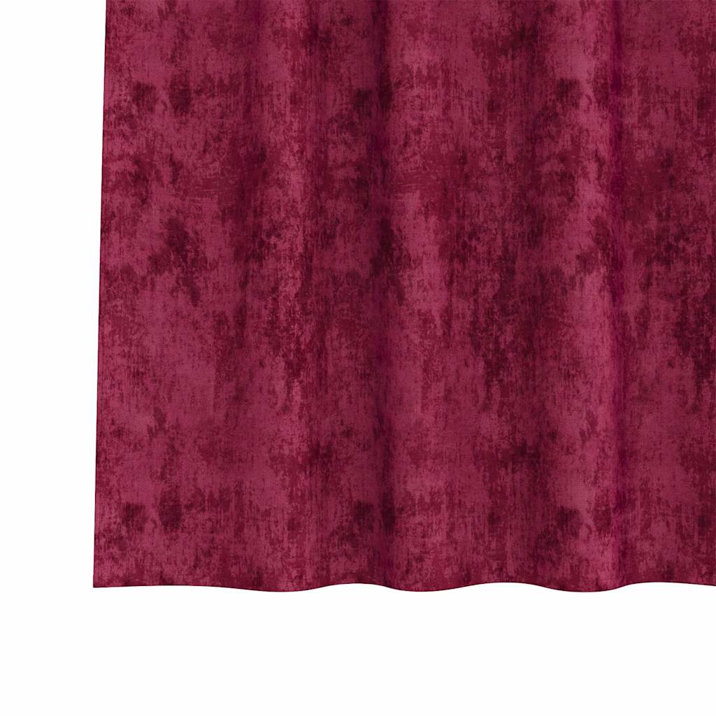 Velvet Curtains 2 pcs Wine red 225 x 140 cm Velvet