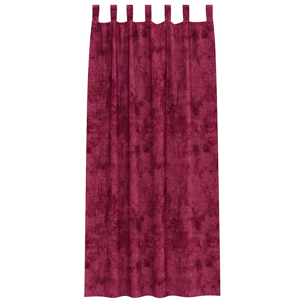 Velvet Curtains 2 pcs Wine red 225 x 140 cm Velvet