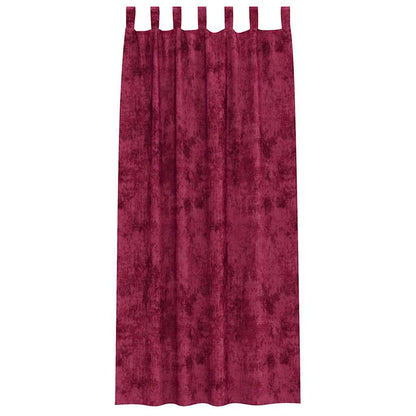 Velvet Curtains 2 pcs Wine red 245 x 140 cm Velvet