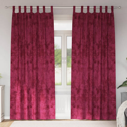 Velvet Curtains 2 pcs Wine red 260 x 140 cm Velvet