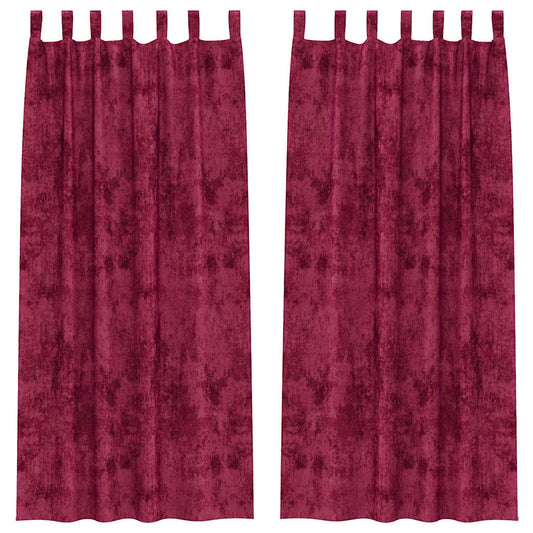 Velvet Curtains 2 pcs Wine red 260 x 140 cm Velvet