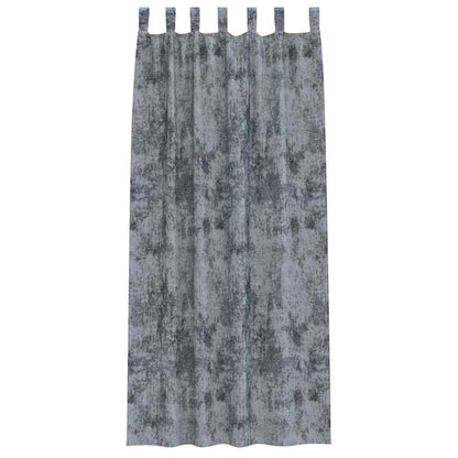 Velvet Curtains 2 pcs Silver Grey 245 x 140 cm Velvet
