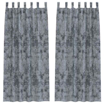Velvet Curtains 2 pcs Silver Grey 260 x 140 cm Velvet