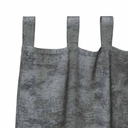Velvet Curtains with Curtains 2 pcs Grey 225 x 140 cm Velvet