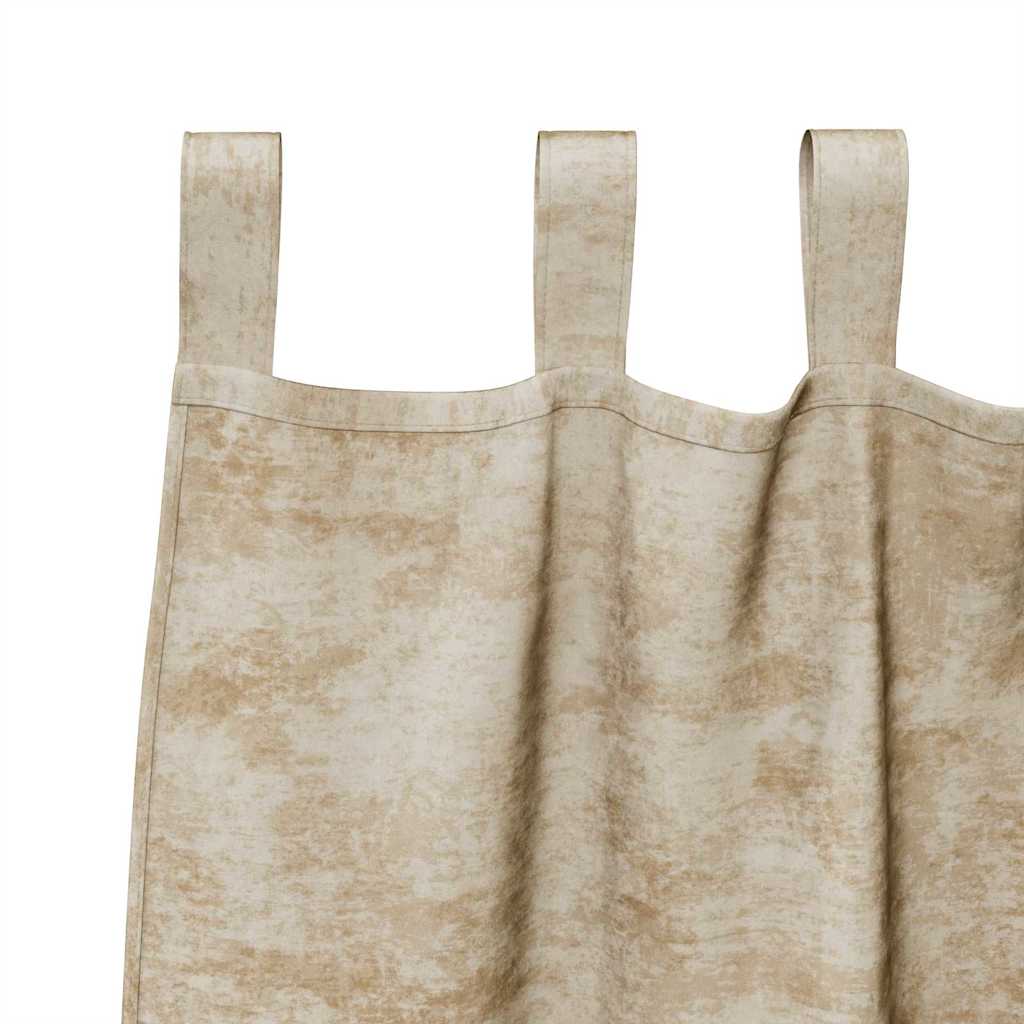 Velvet Curtains with Curtains 2 pcs Cream 245 x 140 cm Velvet