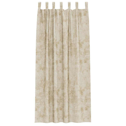 Velvet Curtains with Curtains 2 pcs Cream 245 x 140 cm Velvet