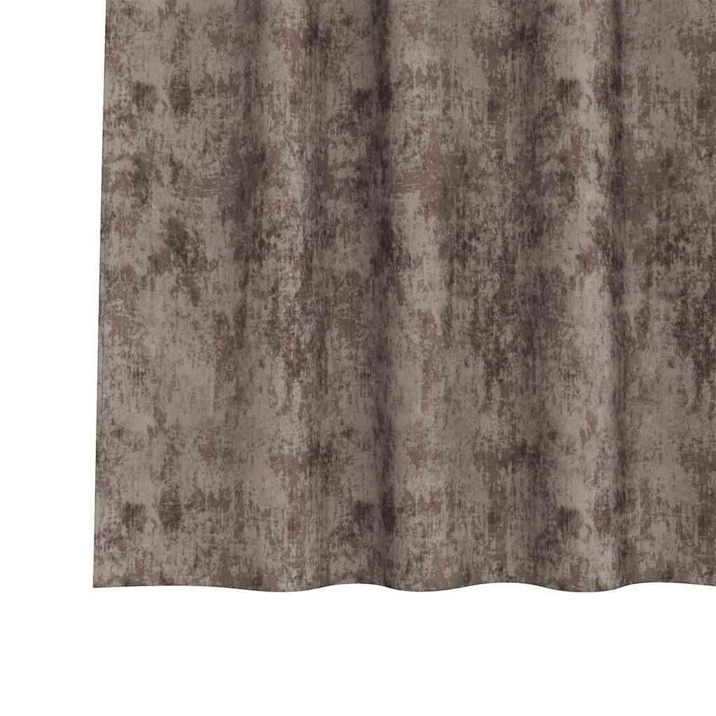 Velvet Curtains 2 pcs Cappuccino 260 x 140 cm Velvet