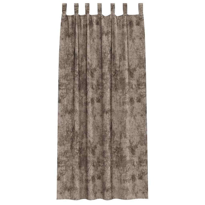 Velvet Curtains 2 pcs Cappuccino 260 x 140 cm Velvet