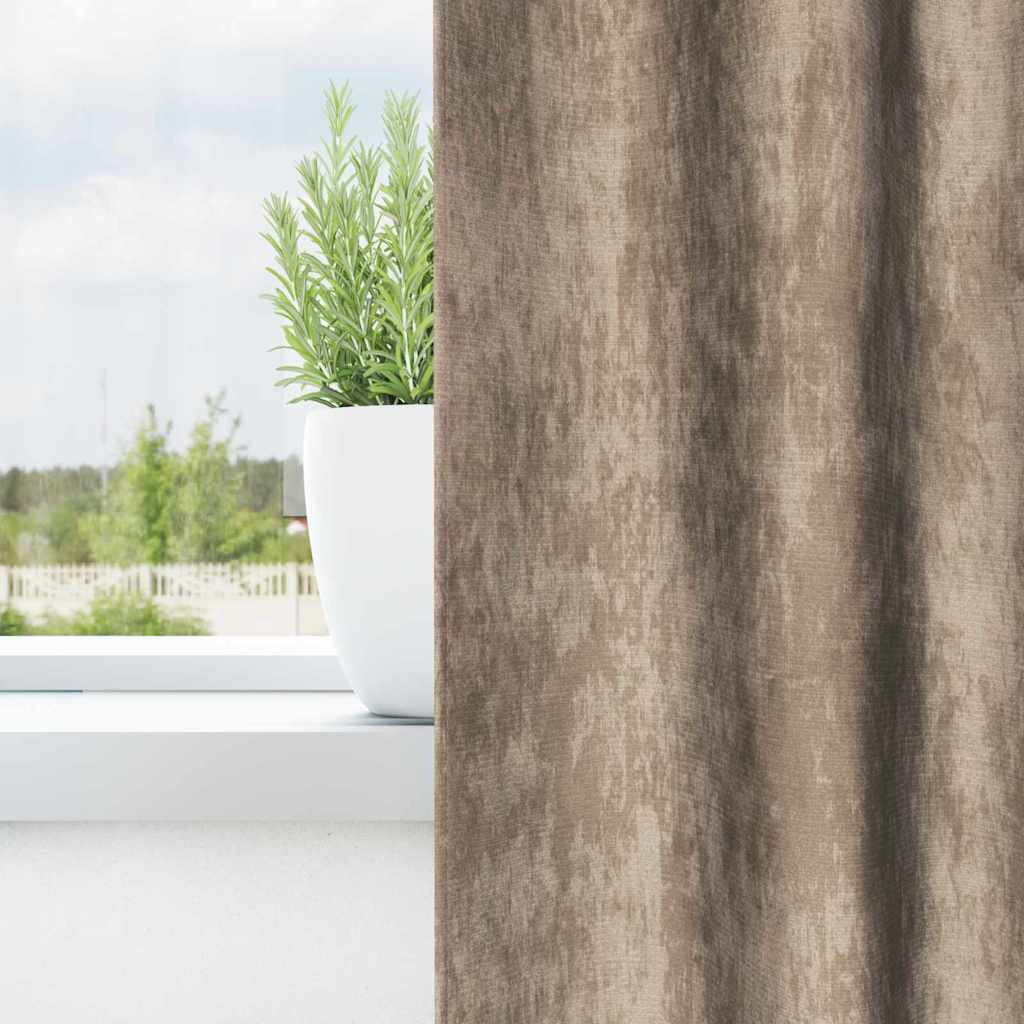 Velvet Curtains 2 pcs Champagne 245 x 140 cm Velvet