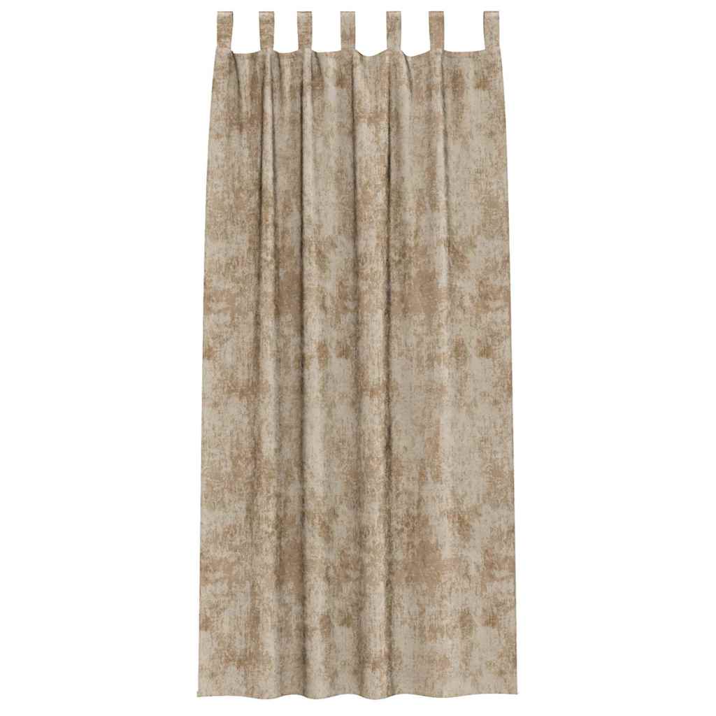 Velvet Curtains 2 pcs Champagne 245 x 140 cm Velvet