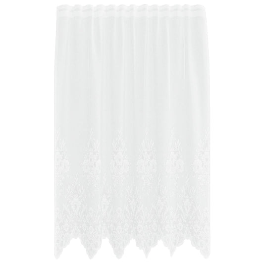 Lace Curtain White 180 x 150 cm Polyester