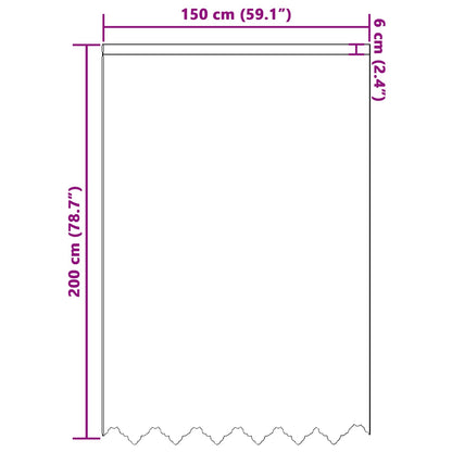 Lace Curtain with Curtains Floral White 200 x 150 cm Polyester