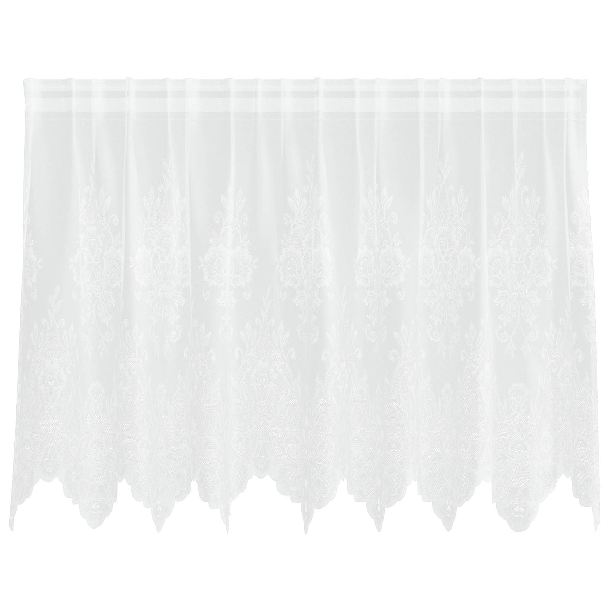Lace Curtain White 120 x 200 cm Polyester