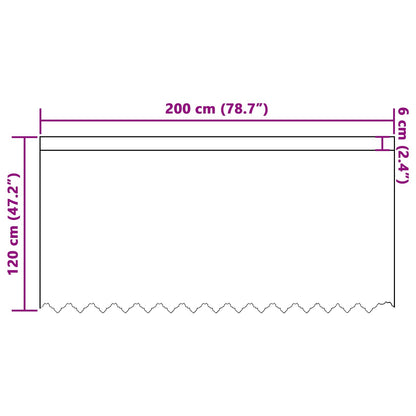 Lace Curtain White 120 x 200 cm Polyester