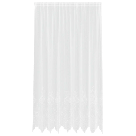 Lace Curtain White 245 x 200 cm Polyester