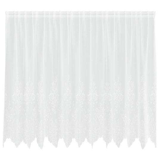 Lace Curtain White 140 x 300 cm Polyester