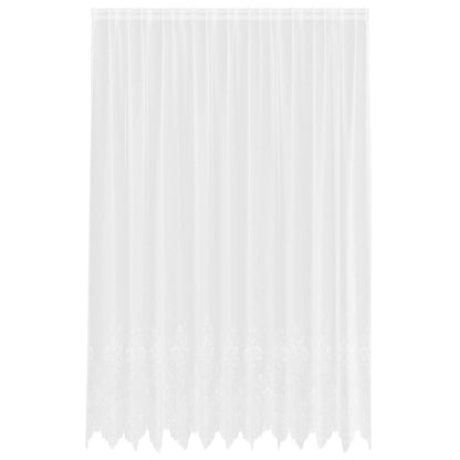 Lace Curtain with Curtains Floral White 280 x 300 cm Polyester