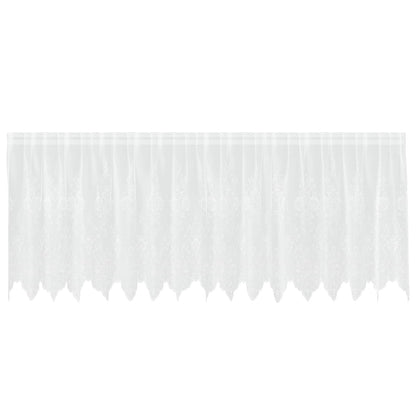 Lace Curtain with Curtains Floral White 120 x 400 cm Polyester