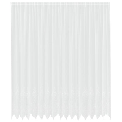 Lace Curtain with Curtains Floral White 280 x 400 cm Polyester