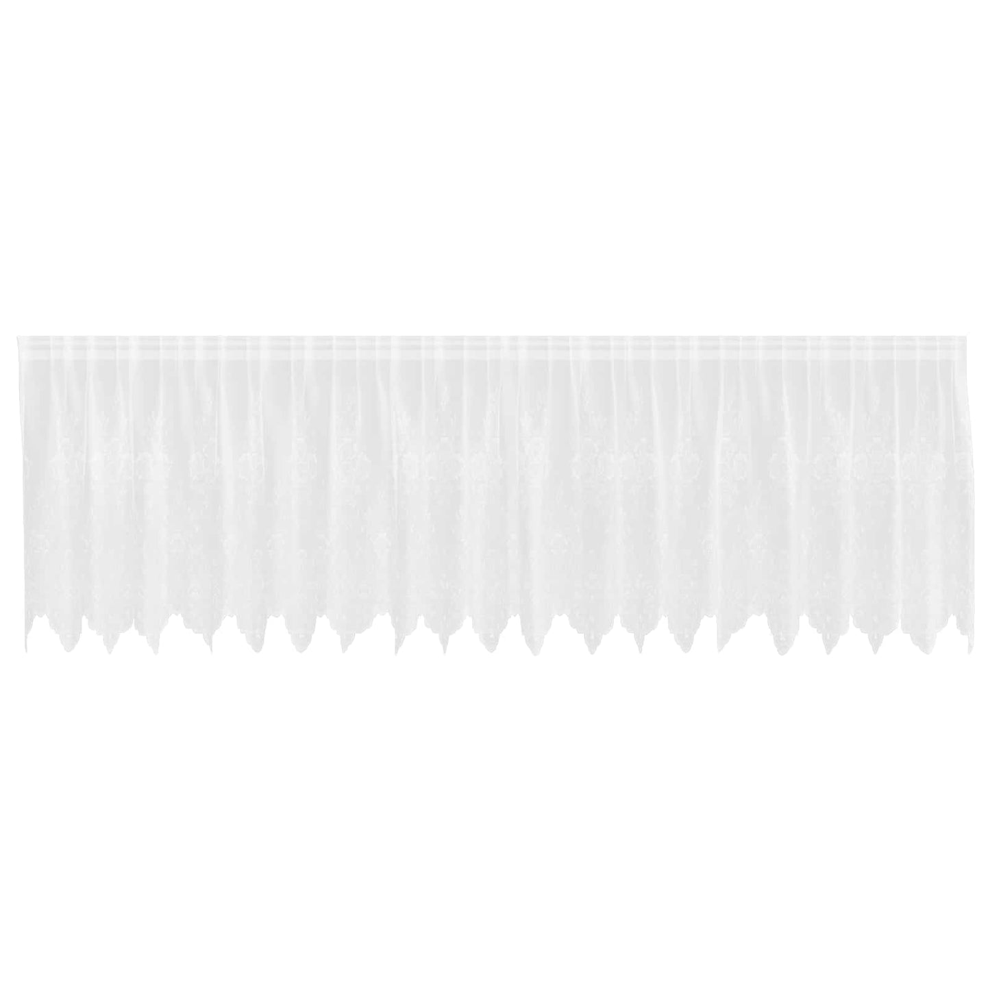 Lace Curtain with Curtains Floral White 80 x 500 cm Polyester
