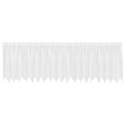 Lace Curtain with Curtains Floral White 120 x 500 cm Polyester