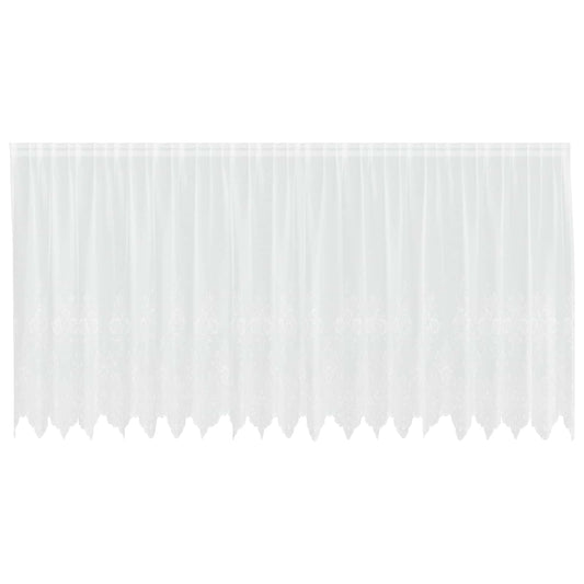Lace Curtain White 140 x 500 cm Polyester