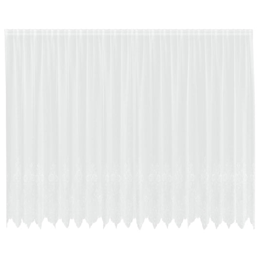 Lace Curtain White 240 x 500 cm Polyester