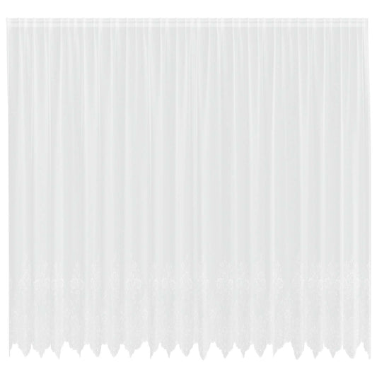 Lace Curtain White 280 x 500 cm Polyester