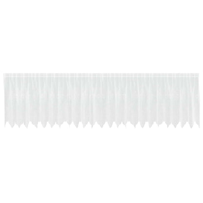 Lace Curtain with Curtains Floral White 100 x 600 cm Polyester