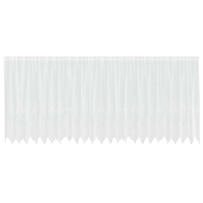 Lace Curtain with Curtains Floral White 160 x 600 cm Polyester