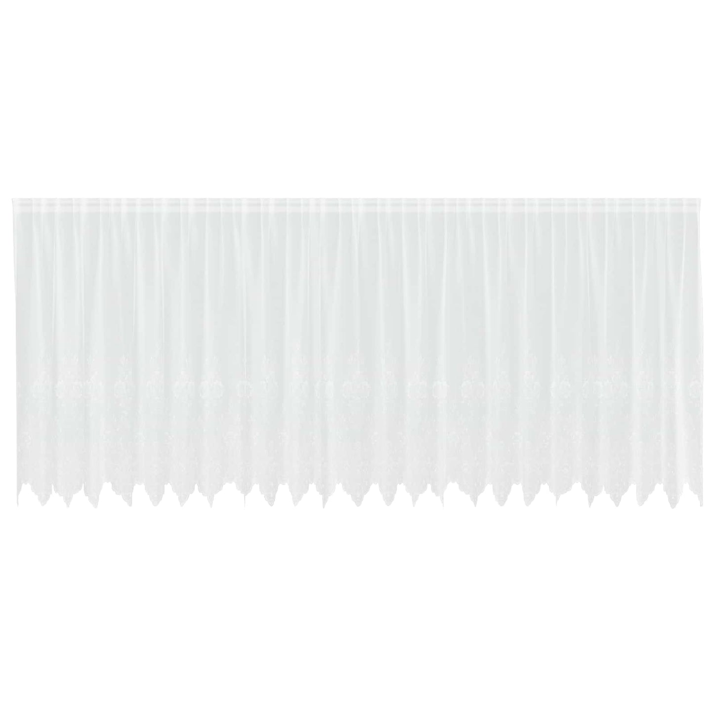 Lace Curtain with Curtains Floral White 180 x 600 cm Polyester