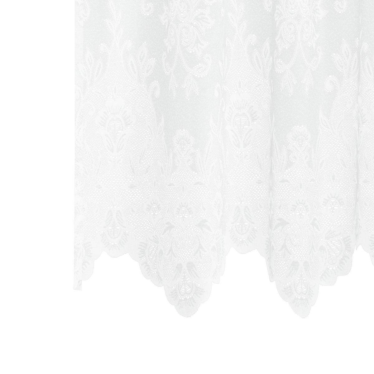 Lace Curtain White 245 x 600 cm Polyester