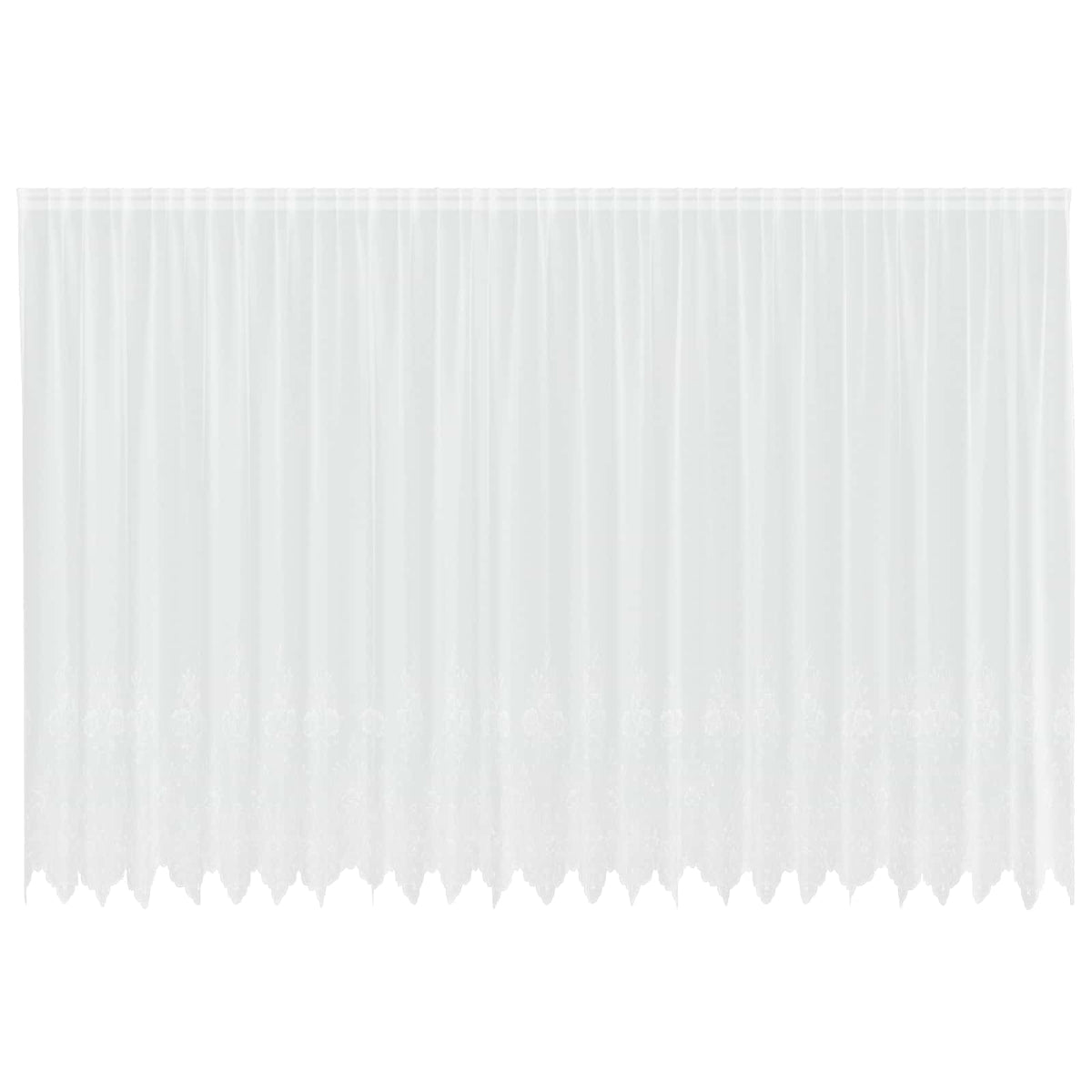 Lace Curtain White 245 x 600 cm Polyester