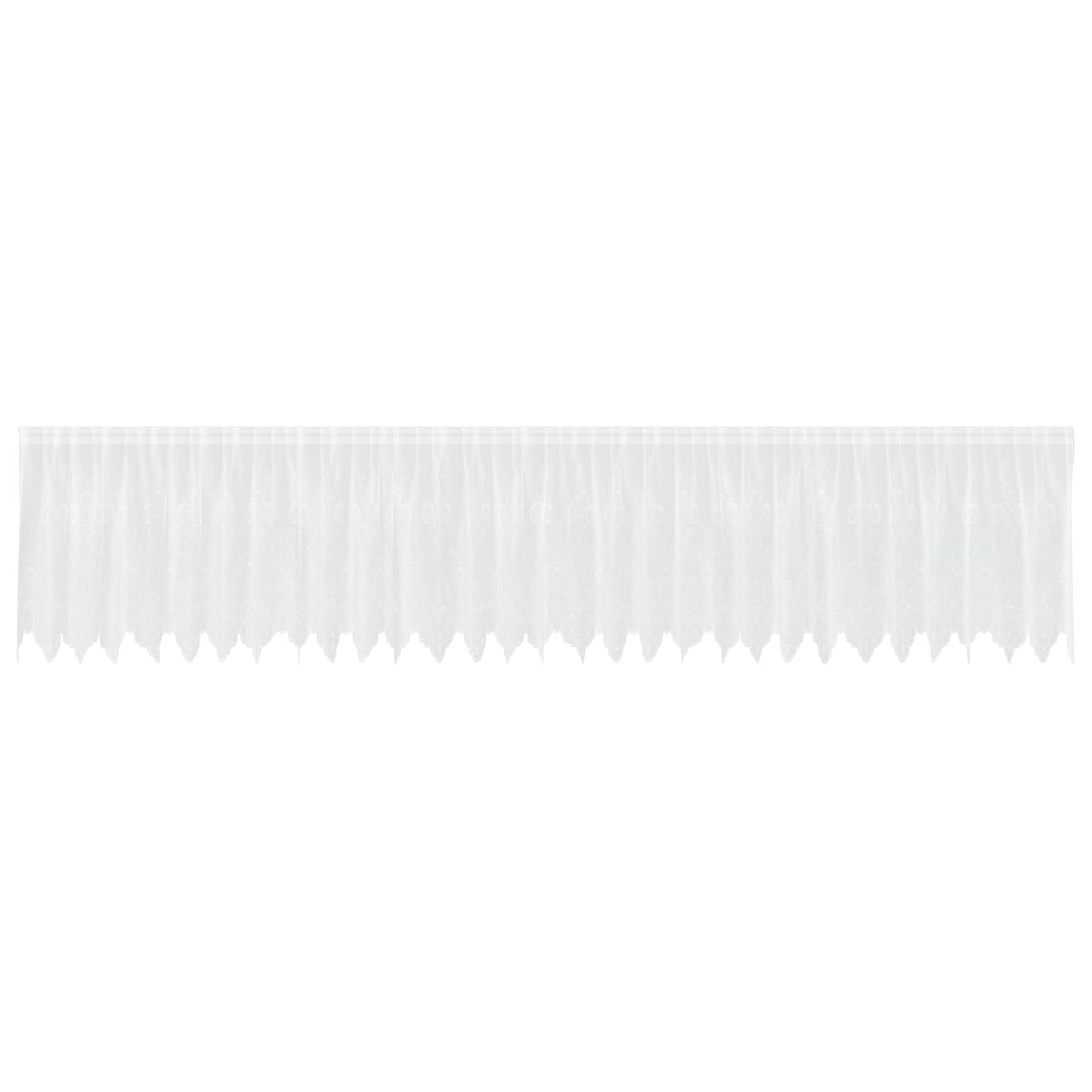 Lace Curtain with Curtains Floral White 80 x 750 cm Polyester