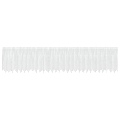 Lace Curtain with Curtains Floral White 100x750cm Polyester