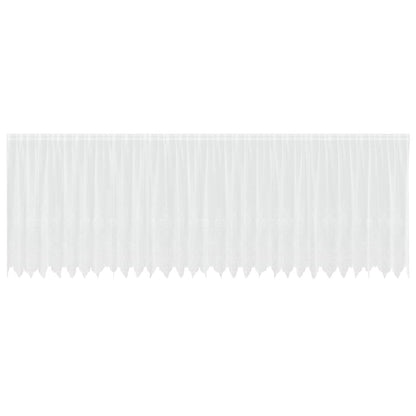 Lace Curtain with Curtains Floral White 160 x 750 cm Polyester
