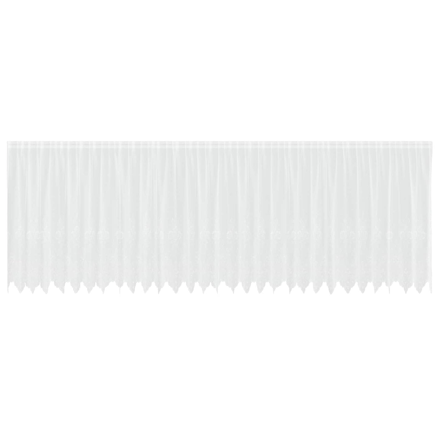 Lace Curtain with Curtains Floral White 180 x 750 cm Polyester