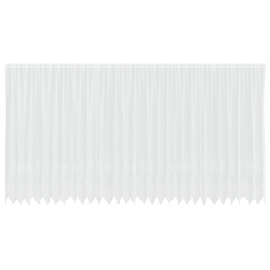 Lace Curtain White 220 x 750 cm Polyester