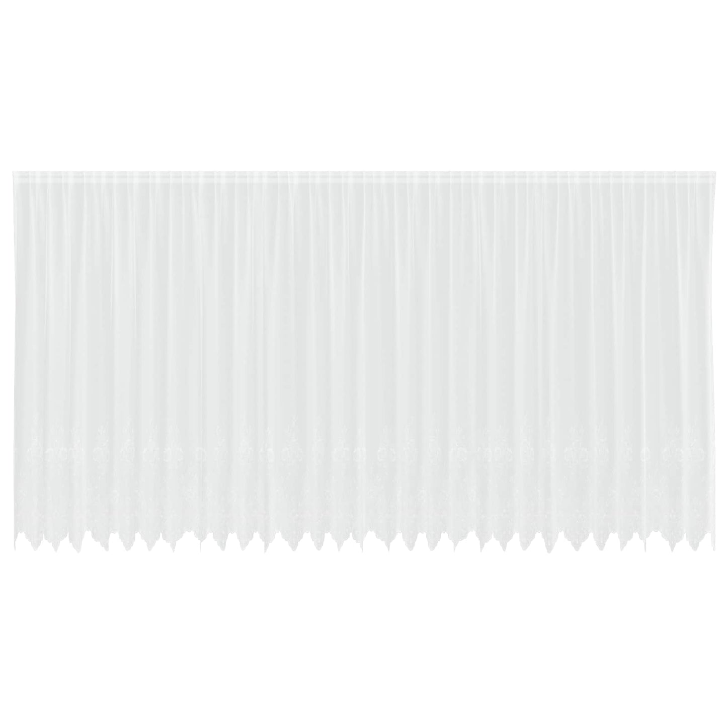 Lace Curtain with Curtains Floral White 240x750cm Polyester
